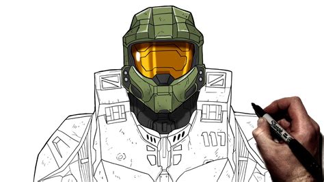 Now draw the chest guard. . How to draw a master chief